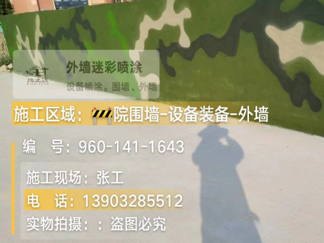 永川 迷彩漆喷涂价格（按平方米计费）